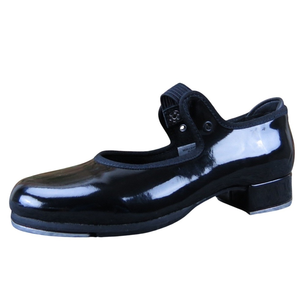 Bloch Girls 13 Black Patent Merry Jane Tap Shoes Synthetic Leather Dance Comfort